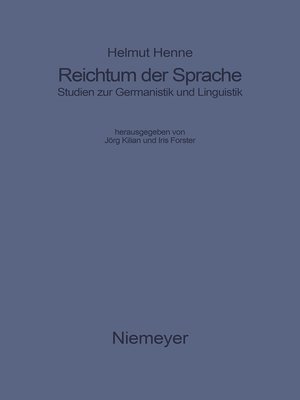 cover image of Reichtum der Sprache